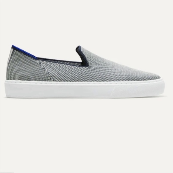 Rothy's The Original Slip On Sneaker in Anchor Blue White Nautical Size 8.5 - Picture 2 of 9